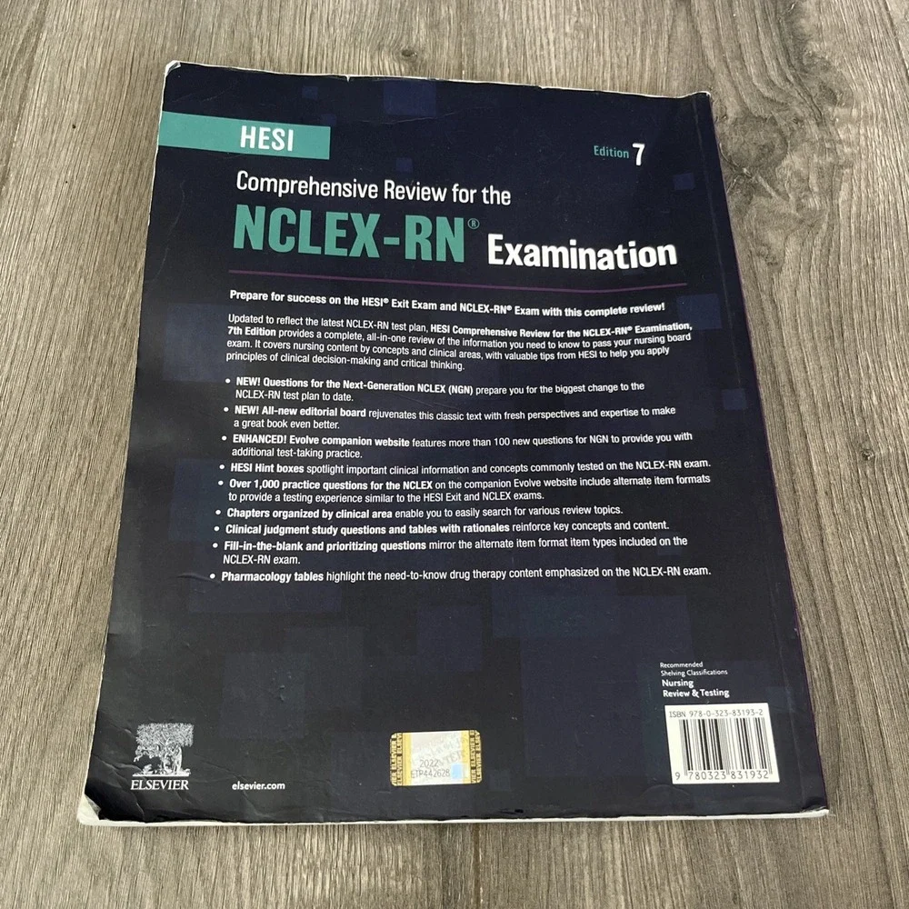 HESI Comprehensive Review for the NCLEX-RN® Examination by HESI (2023, Trade...